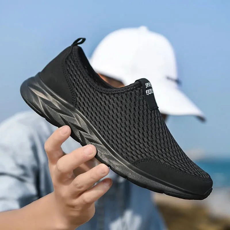 YRZL Men's Sneakers Breathable Mesh Men Casual Shoes Outdoor Non-Slip Big Size Loafers Walking Lightweight Male Tennis shoes - M & M Global