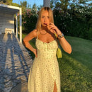 Women Elegant Floral Beach Vacation Bodycon Streetwear Long Dress 2024 Summer Clothes Wholesale Items For Business - M & M Global