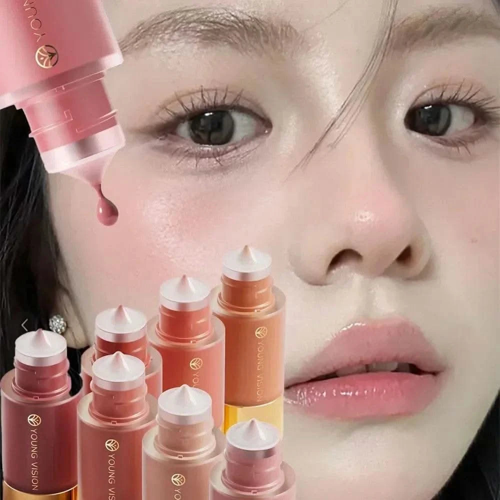 Dropper Liquid Blush Facial Rouge Contouring Brighten Plumper Nude Smooth Blush Stick Moisturize Lasting Good Complexion Makeup - M & M Global