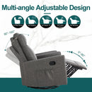 JHK Rotating Living Room Sofa Recliner With Oversized Foot Swivel Rocking Rocker Recliner Glider Nursery Sofas for BedRoom