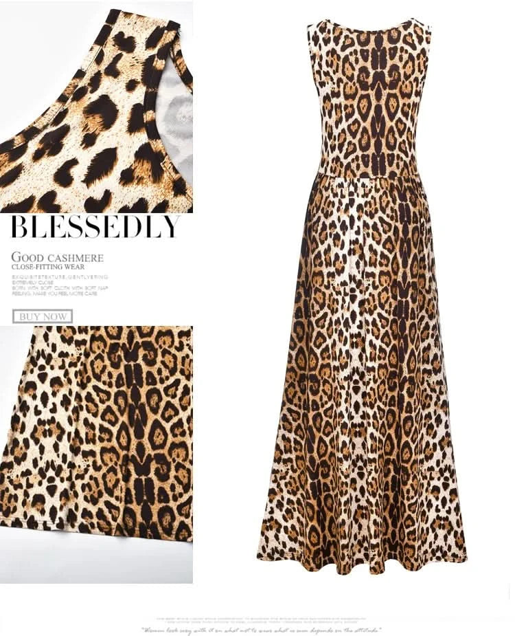 Summer 2024 Sundress O Neck Print Female A-line Beach Bohemian Women Dresses Sexy Boho Elegant Long Dress Robe - M & M Global