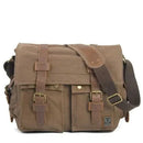 MUCHUAN Canvas Leather Men Messenger Bags   Big Satchel Shoulder Bags Male Laptop Briefcase Travel Handbag - M & M Global