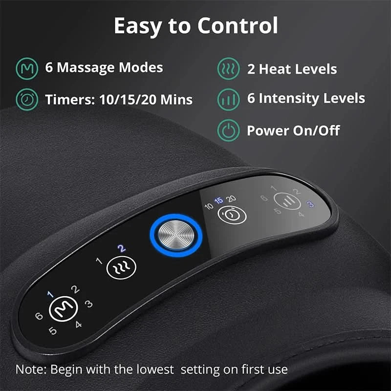 Wireless Electric Hand Massager Air Compression Hot Compress Palm Acupoint Massager Finger Arthritis Numbness Muscle Relaxation - M & M Global