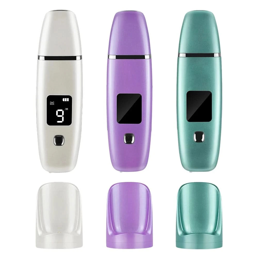 Ultrasonic Skin Scrubber Facial Spatula Blackhead Remover Deep Face Cleaning Lift Machine Peeling Shovel Pore Cleaner - M & M Global