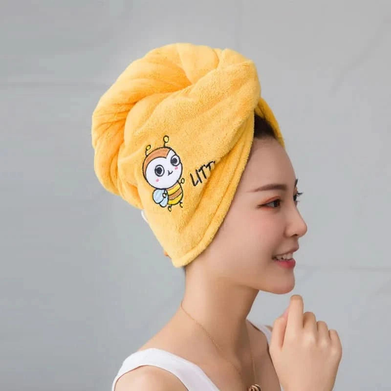 Women Hair Towel Microfiber Towel Bath Towels for Adults Home Terry Towels Bathroom Serviette De Douche Turban for Drying Hair - M & M Global