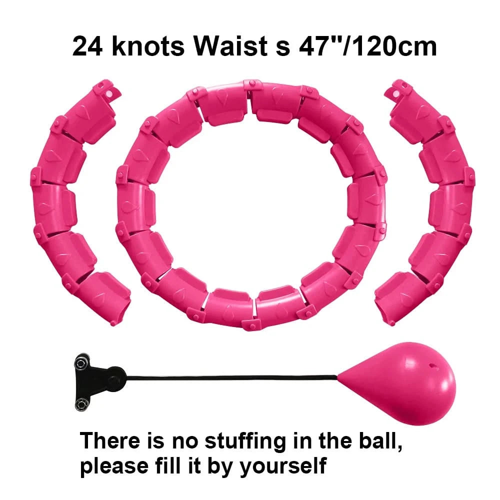 21/24/27/30 Knots Sport Fitness Hoops Abdominal Thin Waist Exercise Massage Hoop Fitness Equipment Gym Home Training Weight Loss - M & M Global
