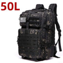 25L/50L Sturdy Nylon Waterproof Tactical Sports Trekking Fishing Hunting Camping Hiking Bag Backpack Outdoor Rucksacks - M & M Global