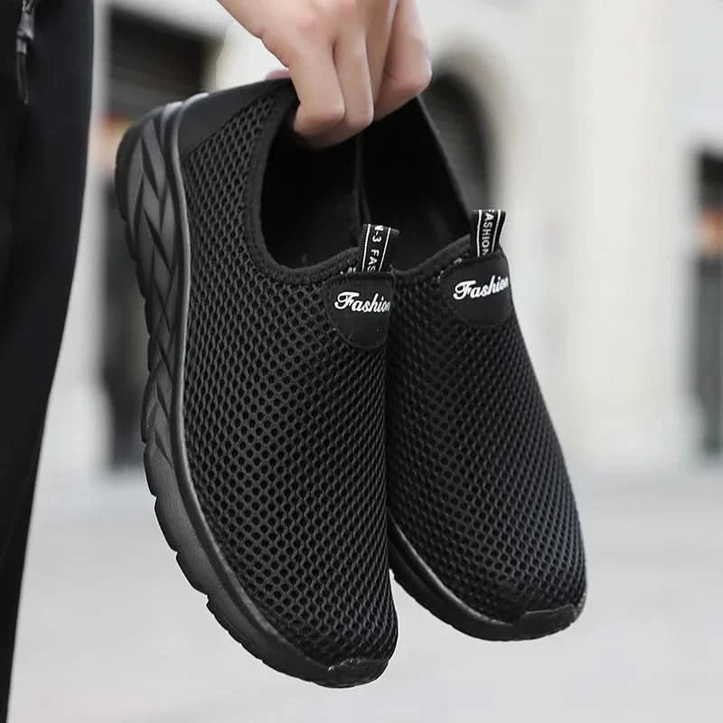 YRZL Mesh Loafers Men Casual Shoes Summer Lightweight Outdoor Male Walking Shoes Anti-slip Comfortable Slip on Loafers for Men - M & M Global