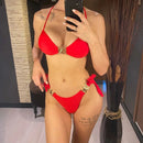 2025 Metal Star High Cut Scrunch Butt Bikini Female Swimsuit Women Swimwear Two-pieces Bikini set Bather Bathing Suit Swim V6419 - M & M Global