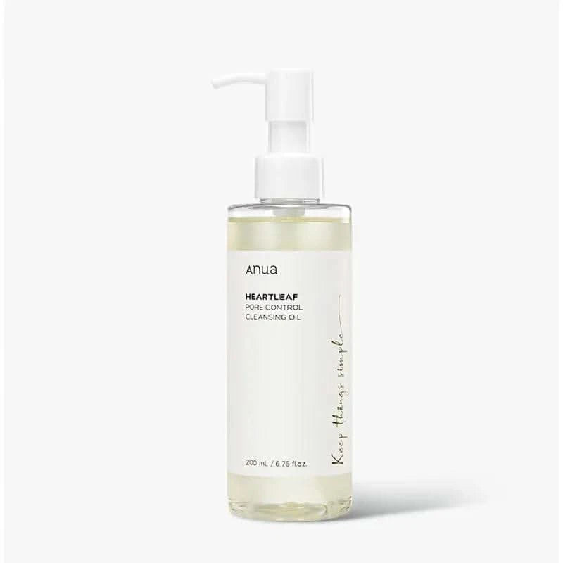 Anua Heartleaf Dual Cleansing 2-in-1 Pore Control Cleansing Oil and Deep Facial Cleanser Double Cleansing Korea Skincare Set - M & M Global