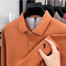 100% pure cotton fashionable men's brand Paul exquisite embroidered long sleeved spring autumn new comfortable casual POLO shirt