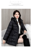2024 New Winter Hooded Jacket Women Korean Parkas Loose Down Cotton Coats Overcoat Female Casual Thick Warm Windproof Outerwear