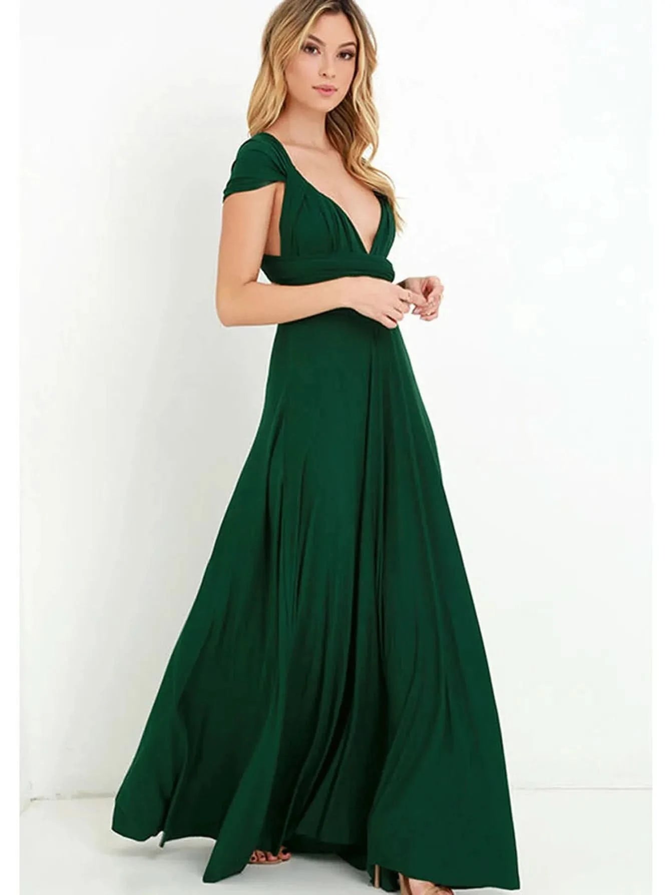 Sexy Women Multiway Wrap Convertible Boho Maxi Club Red Dress Bandage Long Dress Party Bridesmaids Infinity Robe Longue Femme - M & M Global