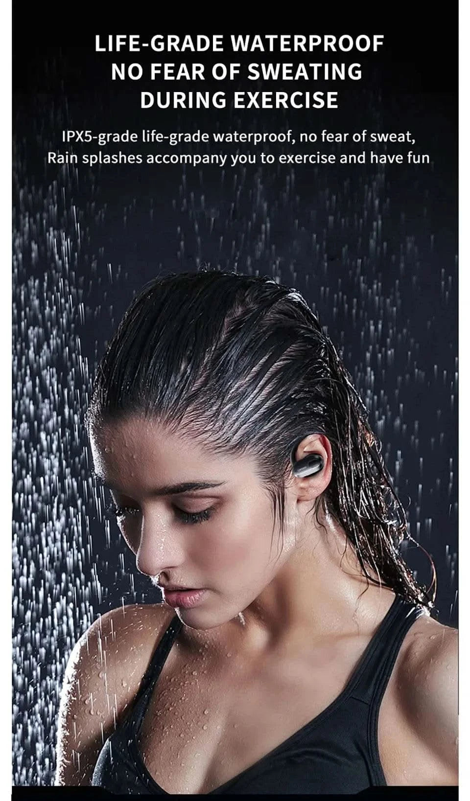 100% Lenovo Official Genuine Thinkplus XT80 Wireless Bluetooth Earphones 100h Ultra-long Battery Life Waterproof Sport Headphone - M & M Global