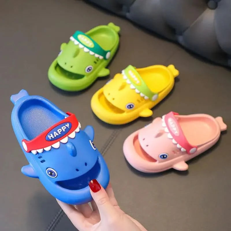 Megalodon Shark Slippers Summer EVA Waterproof Anti-slip Garden Shoes Boys And Girls Outdoor Casual Beach Sandals For Kids - M & M Global