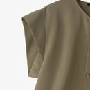 ZANZEA Women Short Sleeve Blouse Speacial Three-D Flowers Blusas 2024 Summer Round Neck Shirt Casual Loose Colorblock Tops Femme