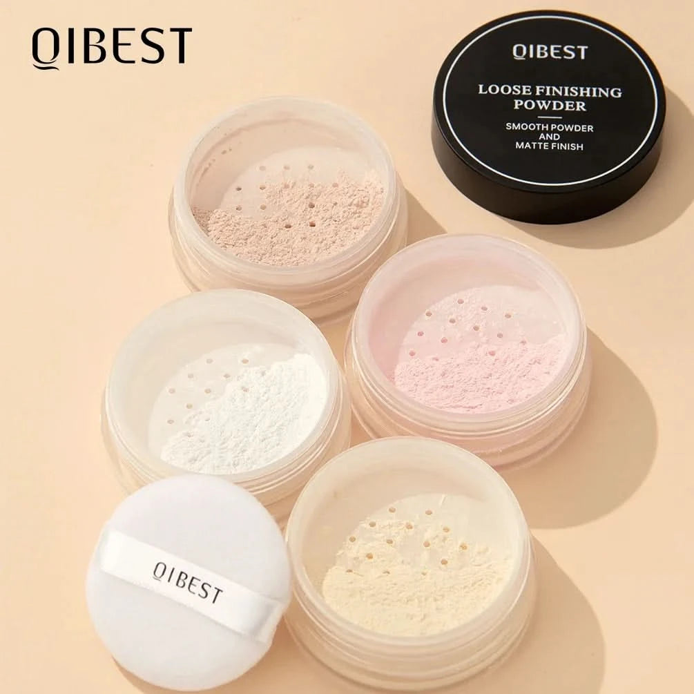 Face Loose Powder Translucent Matte Pink White Setting Powder Oil-Control Cosmetics Long-Lasting Waterproof Facial Makeup Powder - M & M Global