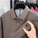 100% pure cotton fashionable men's brand Paul exquisite embroidered long sleeved spring autumn new comfortable casual POLO shirt