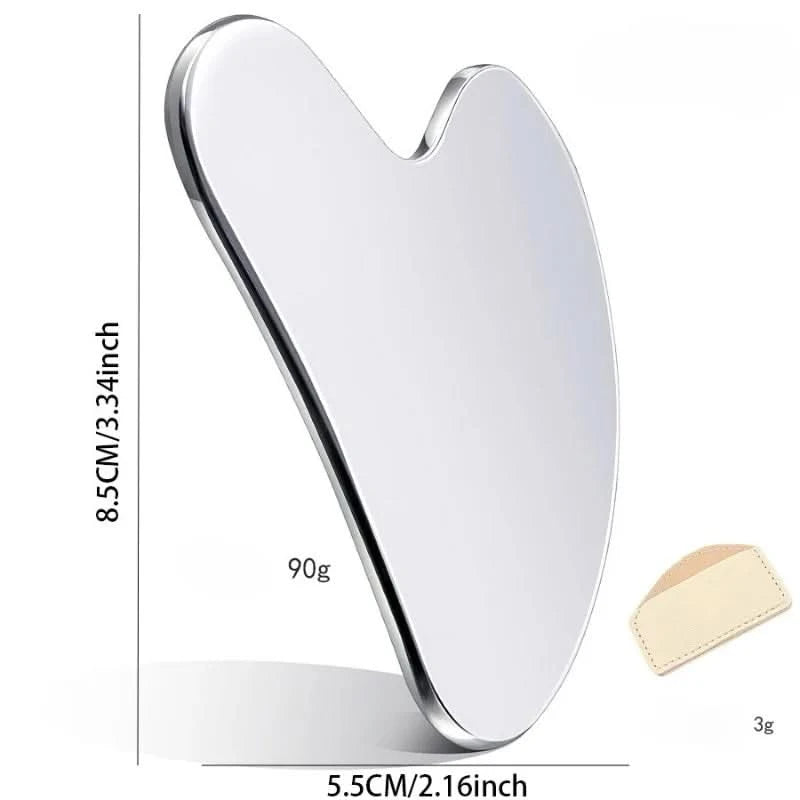 Stainless Steel Gua Sha Scraper Skin Beauty Care Face Massager Full Body Neck Guasha Detox SPA Masssage Tool Stress Relax - M & M Global