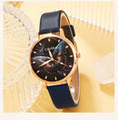 5PCS Set Women Fashion Butterfly Quartz Watch Brand Design Female Clock Leather Band Ladies Casual Wrist Watch Reloj Mujer
