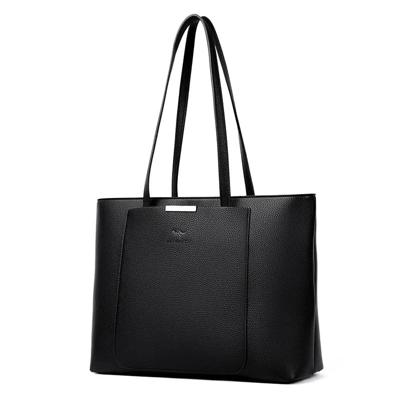 Solid Color Luxury Handbag Women Bags Designer HIgh Quality Leather Shoulder Bags for Women 2024 High Capacity Shopping Tote Bag - M & M Global