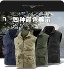 2025 Plus Size Vest Jacket for Men Summer New Sleeveless Jacket Waistcoat for Hiking Camping Fishing Wear Vests Big Pockets