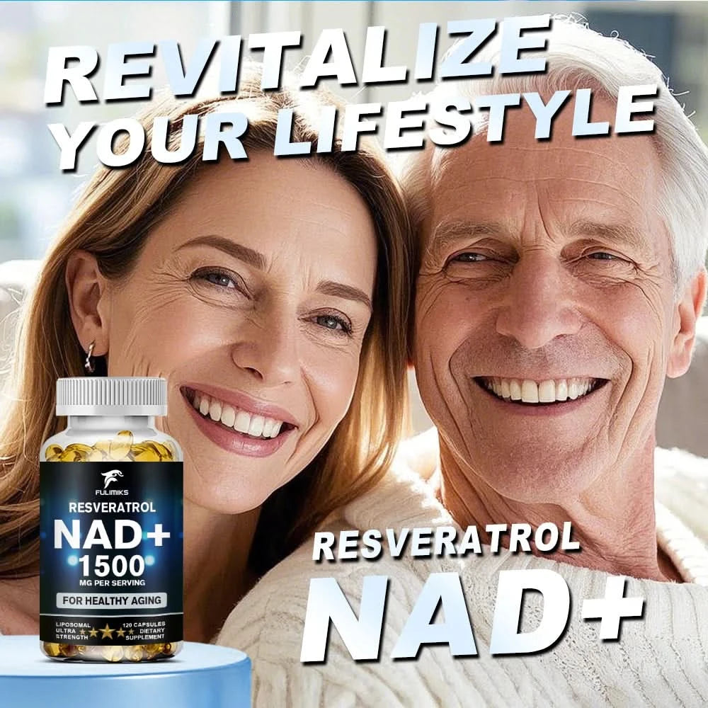 NAD+ and Resveratrol Supplement To Help Support Cell Regeneration, Natural Energy, Focus and Memory - M & M Global