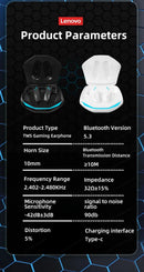Ship From US Lenovo GM2 Pro Earphone Bluetooth 5.3 Wireless Earbuds Low Latency Headphones HD Call Dual Mode Gaming Headset