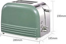 Toaster Ovens 2 Slices Toaster, Home Small Breakfast Maker, Sandwich Maker Toaster, 3 Modes, 6-speed Toasting, Double-sided Toas - M & M Global