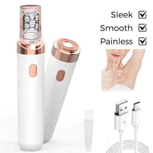 2-in-1 Electric Epilator & Shaver for Women, USB Charge Style Facial Hair Removal Precision Trimmer for Face, Legs, Bikini, Arms - M & M Global