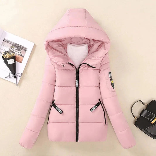 Women's Short Coat 2025 Winter New Student Thick Cotton Jacket Ladies Warm Hooded Coat Female Casual Down cotton Parka Overcoat