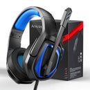 3.5mm Wired Gaming Headset with Microphone, Noise Isolating Over-Ear Design, Volume Control, Compatible with PS4/PC/PlayStation