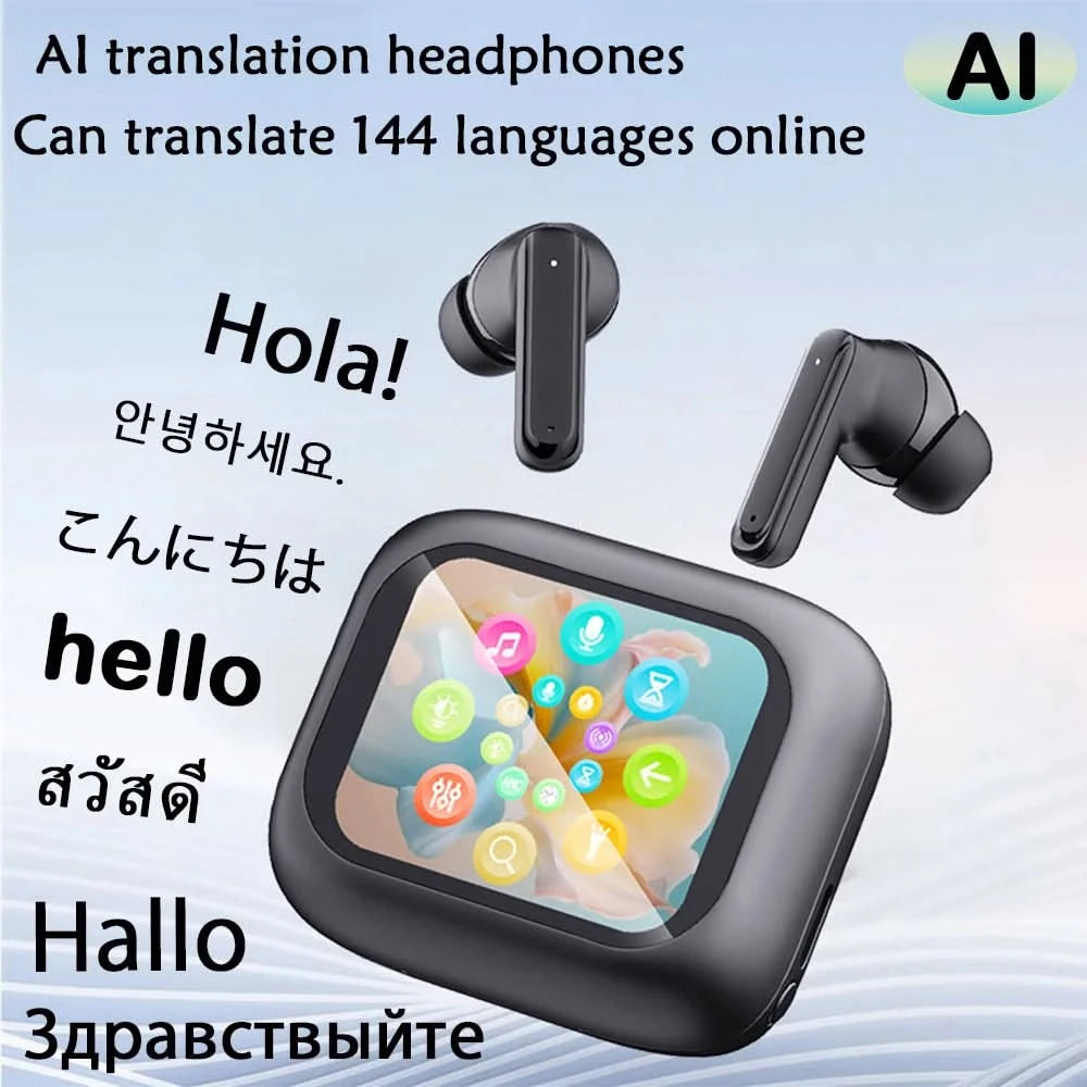 GreatWall AI Translation Earphones, capable of translating 144 languages online, Bluetooth 5.3 high-definition sound quality