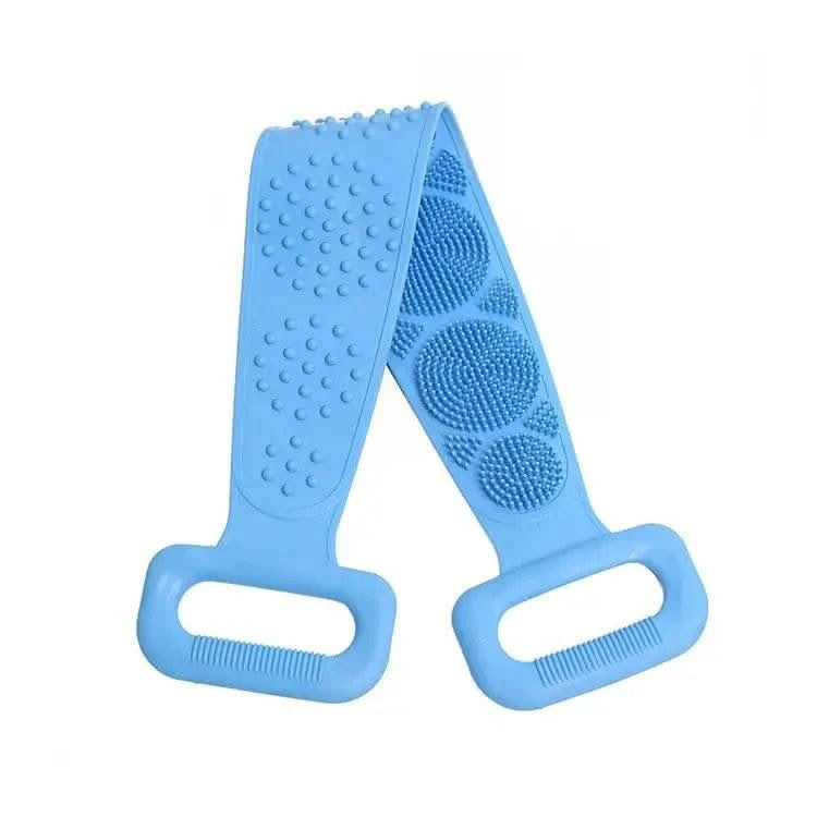 Body Sponge Silicone Brushes Bath Towels Scrubber Rubbing Back Peeling Massage Shower Belt Extended Skin Clean Brushes - M & M Global