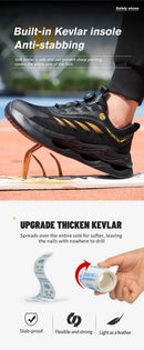 Soft sole lace-free anti-smash and anti-puncture safety shoes
