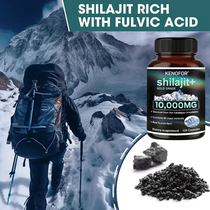 Himalaya Original Pure Shilajit Capsules, Naturally Enriched with Fulvic Acid and Over 85 Trace Minerals, Gluten Free Supplement - M & M Global
