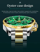 OLEVS 2870 Men's Watches Moon Phase Steel Calendar Chronograph Original Quartz Watch Big Rota Dial Luxury Sports Wristwatches