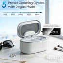 550ml Ultrasonic Cleaner, 45kHz Portable Jewelry Glasses Cleaning Machine, Deep Cleaning Ultrasound Appliance With 100ml Cleaning Solution, 5 Timer, 3 Power Levels, Degas Mode