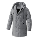 Men Long Parka Fashion Brand Casual Winter Windbreaker Jacket with Hood Coats Fashion Clothing Men All-match Thicken Warm Parkas