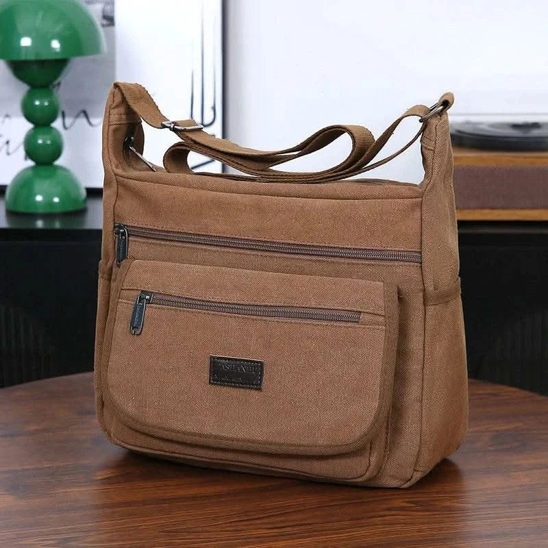 Casual shoulder bag, men's multi pocket crossbody bag, mailman bag, work bag, daily use - M & M Global