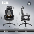 Dowinx Ergonomic Office Chair,Mesh Computer Chair with Pocket Spring Desk Chair with Adjustable Lumbar Support and Headrest
