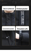 Men's Cotton Jacket Winter Stand Collar Warm Fashionable Trendy Bread Style Coat Regular Fit Male Outerwear Winter Jacket Men