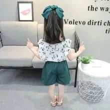 Girls Clothes Set New Summer Fashion Sleeveless T-shirt+Shorts 2Pcs for Girl Children Kids Clothing Set Suit for 1-6 Years - M & M Global