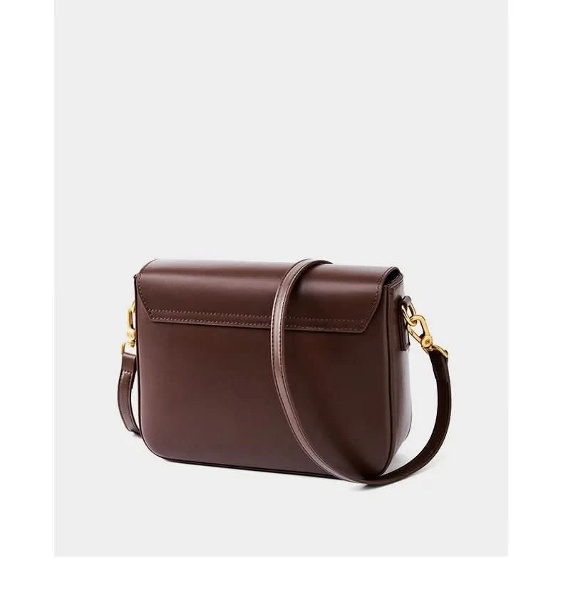 Genuine leather tofu bag large capacity high-end sense one-shoulder armpit commuting practical cowhide crossbody women's bag - M & M Global