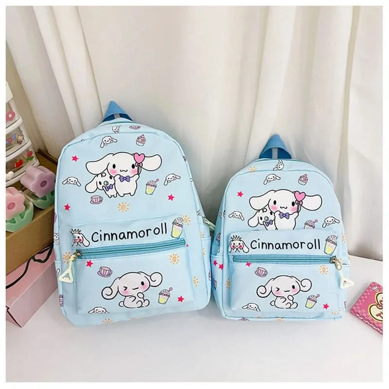 Sanrio Kuromi Hello Kitty My Melody Cinnamoroll Cartoon Backpack Cute Pompom Purin Pochacco School Bag For Adults Kids Sac A Dos - M & M Global
