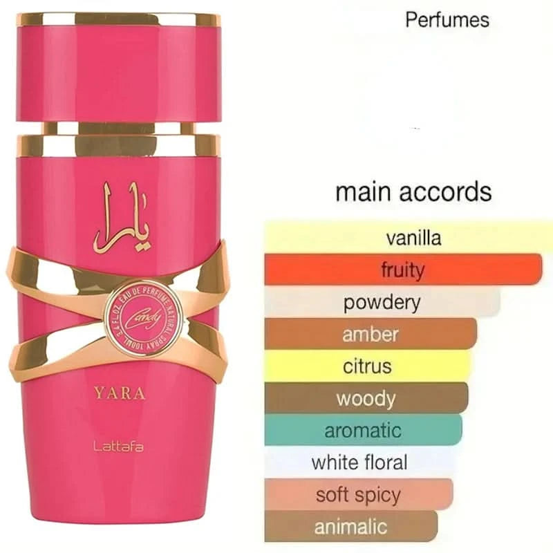Lattafa Yara Perfume Women Eau De Parfum Original Arab Perfumes Lasting Fragrance Light Fragrance Long-lasting best gift - M & M Global