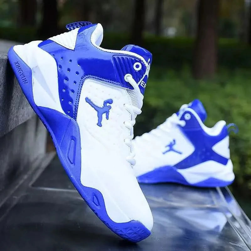 Men's Basketball Shoes Spring New High-Top Casual Shoes Leather Face Sports Shoes Boots 2024 New Imported War Boots - M & M Global