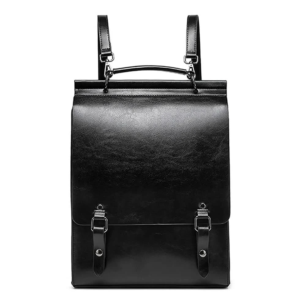 Genuine Leather Women Backpack Cross Body Bag Book School Bags Real Cowhide Lady Female Laptop Daypack Messenger Shoulder Bags - M & M Global