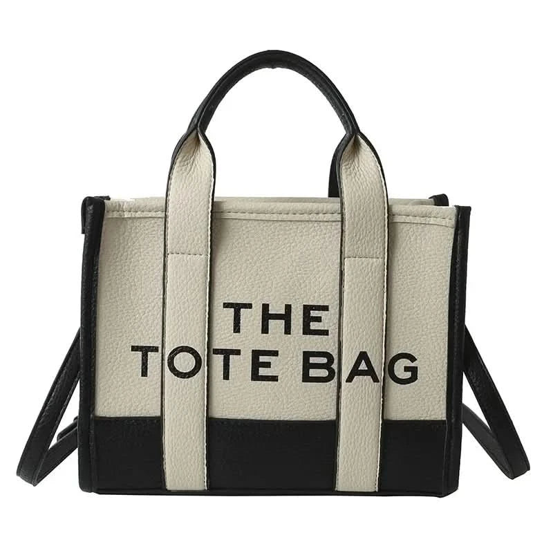 Hot Sale Of The Season New Women's PU Leather 3D Square Shoulder Bag Letter Tote Bag Color Block Fashionable Ladies Crossbody Ba - M & M Global