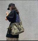 Waterproof Shoulder Bag Women's Multi Pocket Nylon Messenger Bag Preppy Canvas Handbag Women - M & M Global